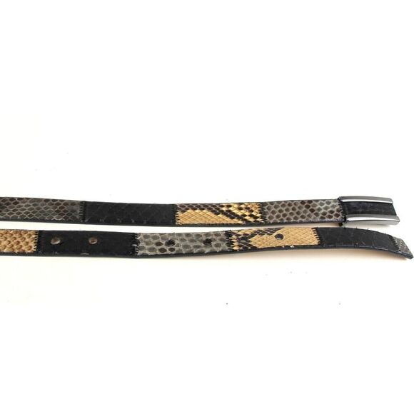 The Worth Collection BLACK GRAY GENUINE PYTHON 3/4\
